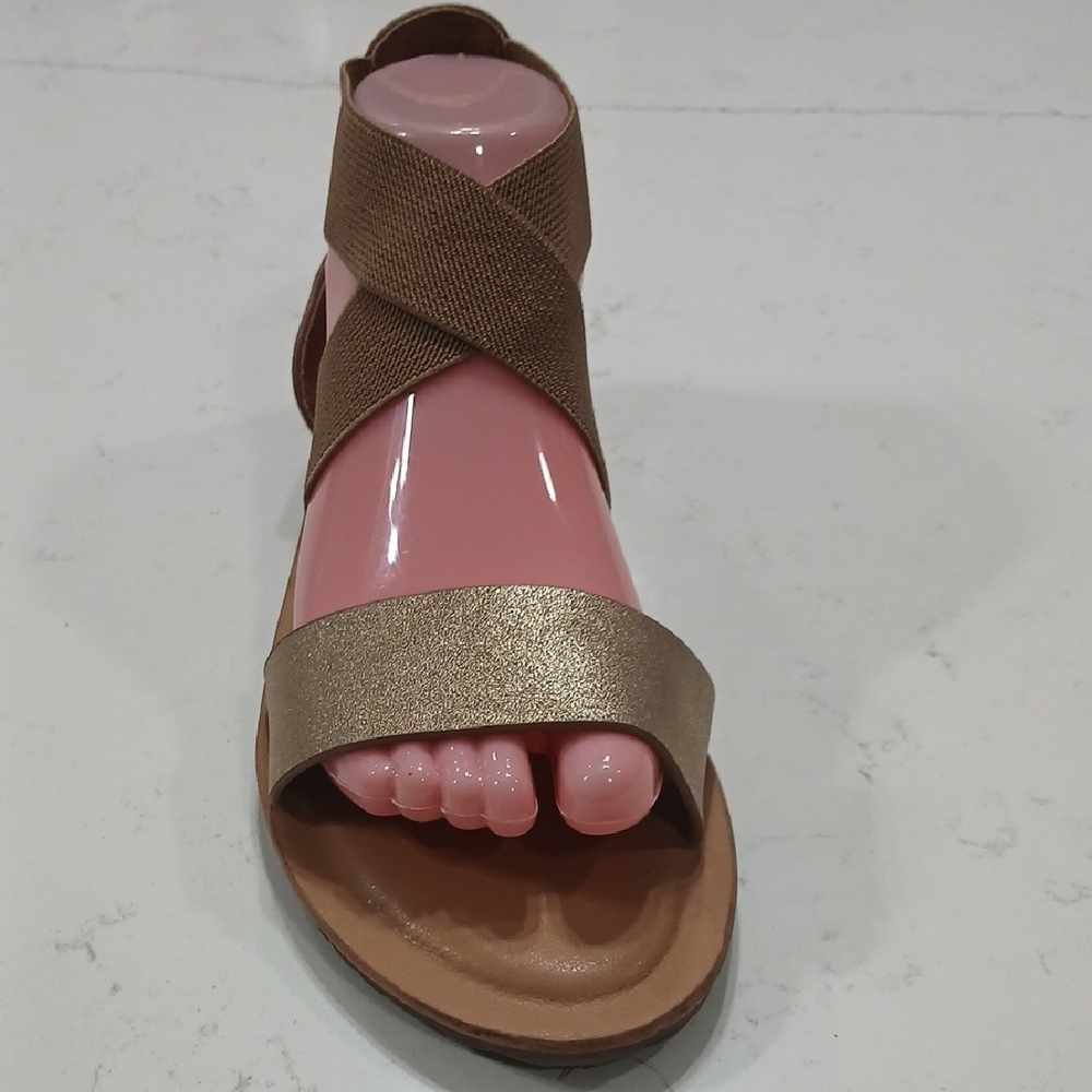 Cushionaire Memory Foam Brown Strappy Sandals Sz 8.5M Gentle Use - Picture 3 of 10
